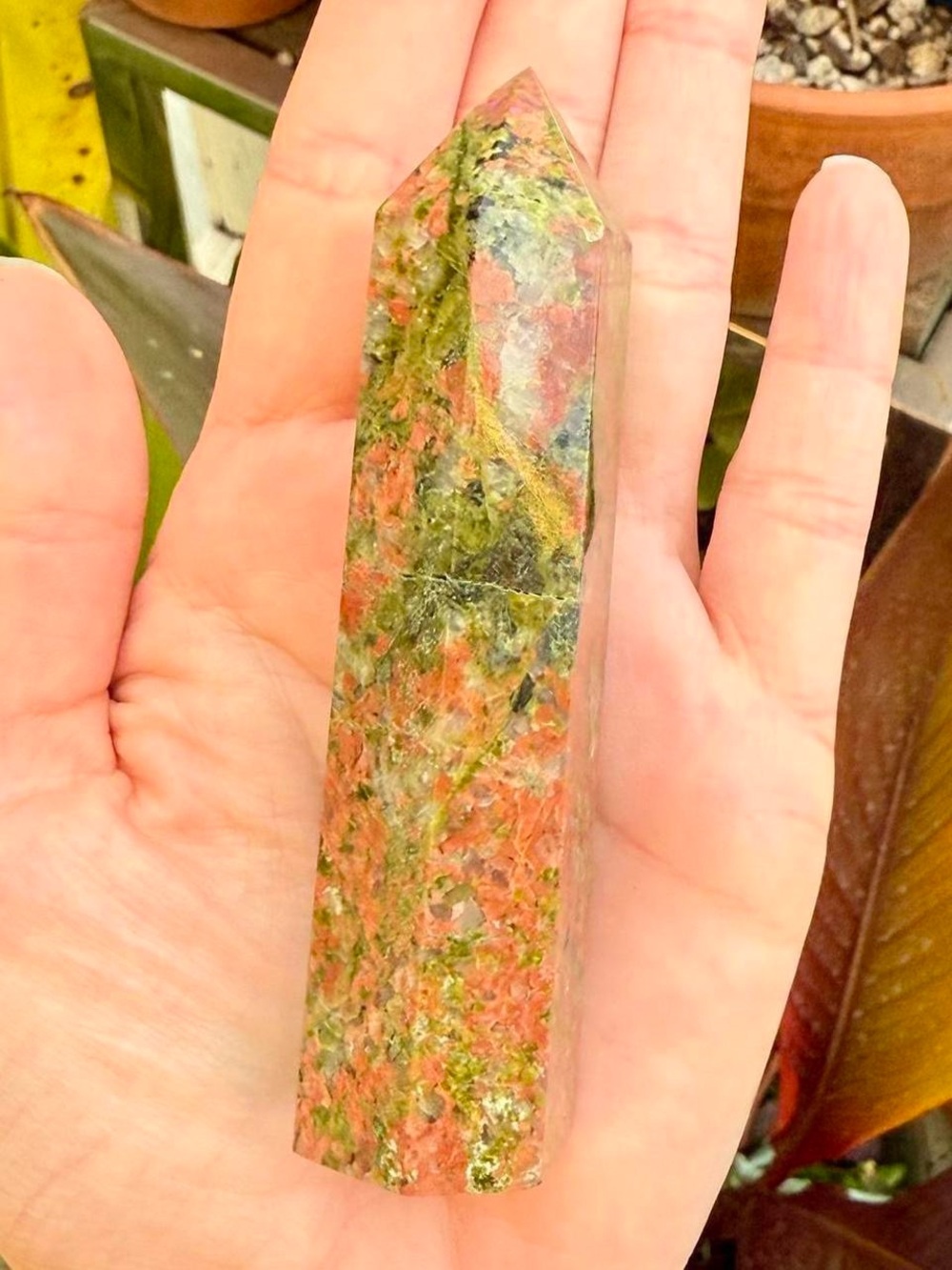 Unakite Jasper Crystal Point